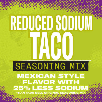 Taco Bell Reduced Sodium Taco Seasoning Mix with 25% Less Sodium