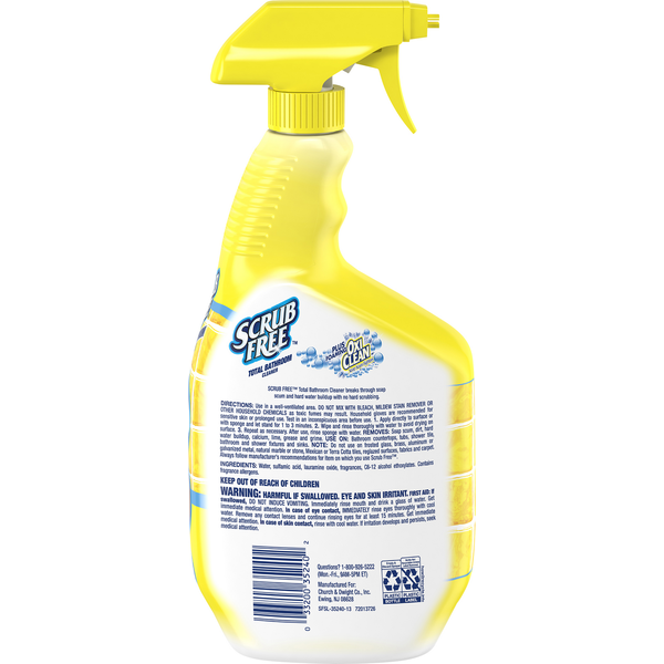 Scrub Free Plus Foaming Oxi Clean Lemon Scent Total Bathroom Cleaner  DestGlow
