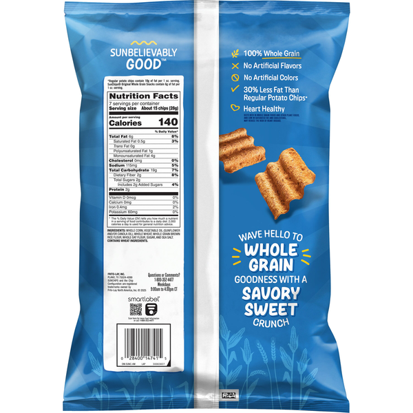 Sun Chips Whole Grain Snacks, Original  DestGlow