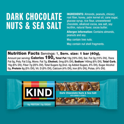 KIND Dark Chocolate Nuts &amp; Sea Salt