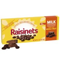 Raisinets Milk Chocolate Covered Raisins, Gluten-free California Movie Theater Candy Box, 2.8 oz  DestGlow