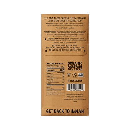 Hu Organic Almond Butter + Puffed Quinoa Dark Chocolate Bar 2.1 oz