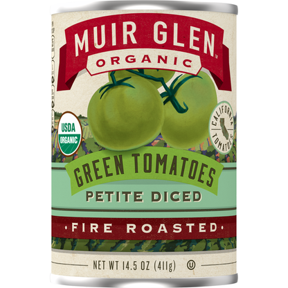 Muir Glen Organic Petite Diced Fire Roasted Green Tomatoes  DestGlow