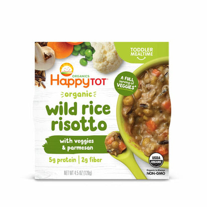 Happy Tot Organics Gluten Free Veggies &amp; Wild Rice with Mushrooms &amp; Parmesan Bowl  DestGlow