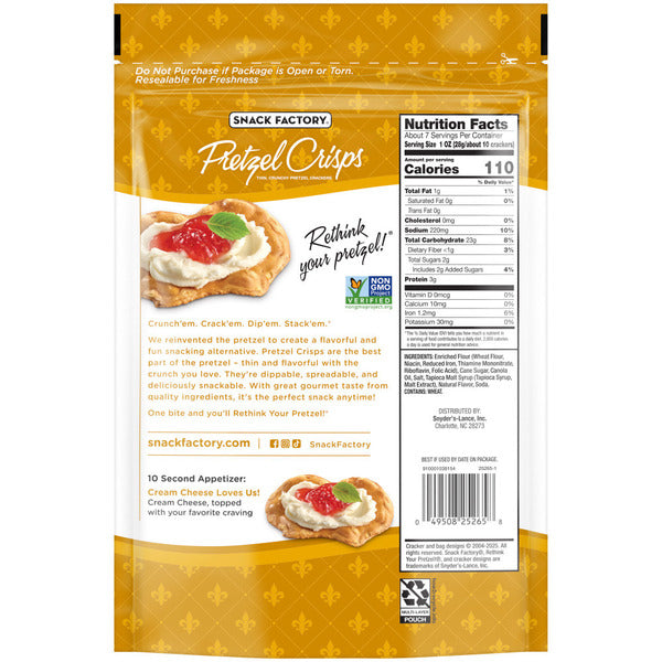 Snack Factory Brioche Pretzel Crackers  DestGlow