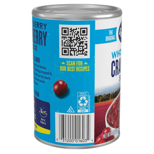 Ocean Spray Whole Cranberry Sauce, Canned Side Dish  DestGlow