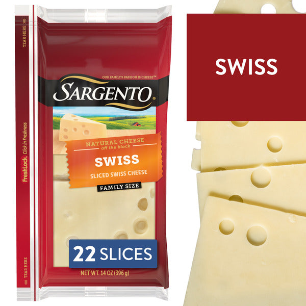 Sargento Natural Swiss Sliced Cheese, 22 Slices  DestGlow