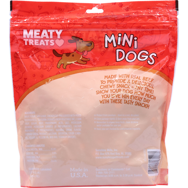 Meaty Treats Treats for Dogs, Beef &amp; Cheese Flavor, Mini Dogs  DestGlow