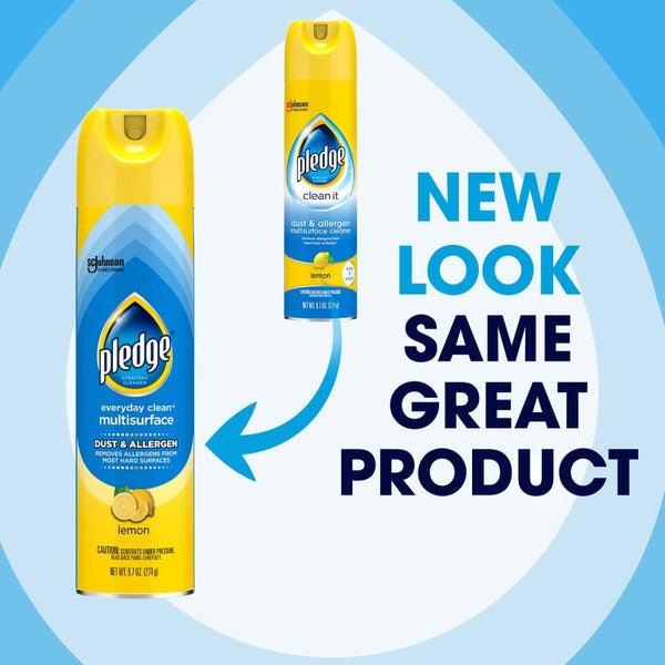 Pledge® Everyday Clean™ Multisurface, Dust &amp; Allergen Aerosol, Lemon  DestGlow