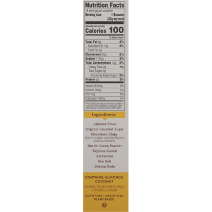 Simple Mills  Almond Flour Brownie Baking Mix