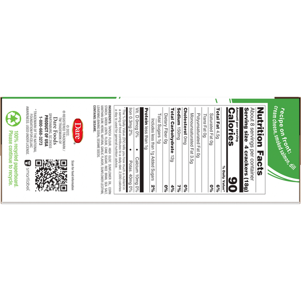 Dare Breton Crackers, Gluten Free, Herb &amp; Garlic  DestGlow