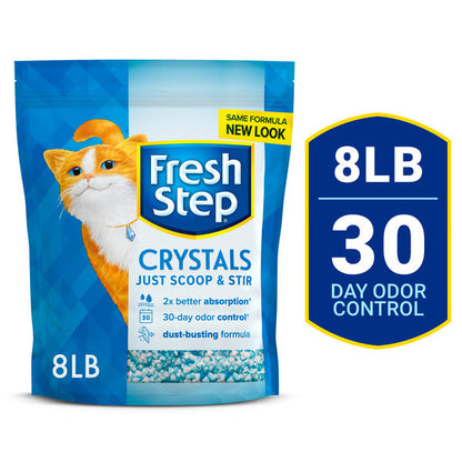 Fresh Step Crystals Cat Litter, Lightweight Cat Litter Crystals Gentle on Cat&