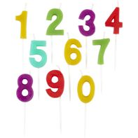 Wilton Rainbow Number Birthday Candle Pick Set️  DestGlow