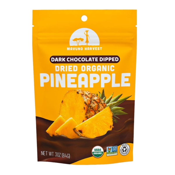 Mavuno Harvest Organic Dried Pineapple Dipped in Dark Chocolate  DestGlow