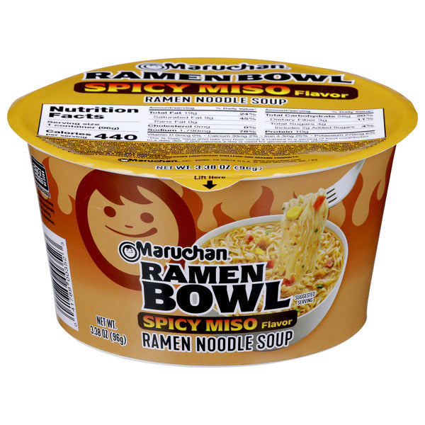 Maruchan Ramen Noodle Soup, Spicy Miso, 3.4 oz  DestGlow