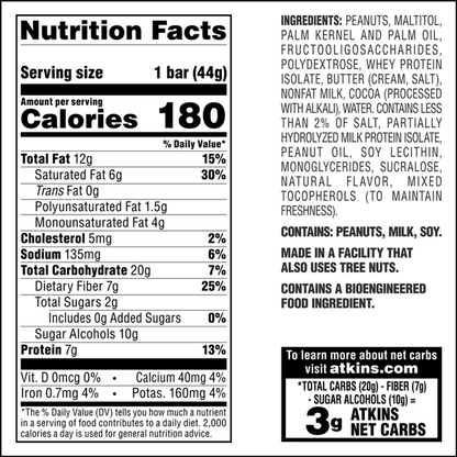 Atkins Snack Bar, Caramel Chocolate Nut Roll, Value Pack