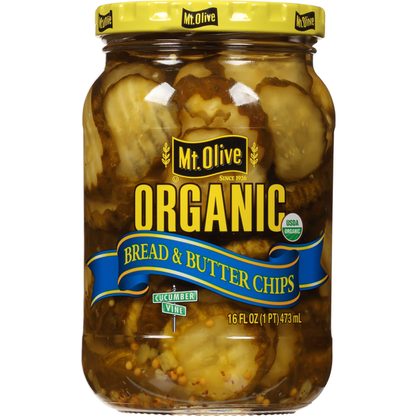 Mt. Olive Pickle, Bread &amp; Butter Chips, Organic