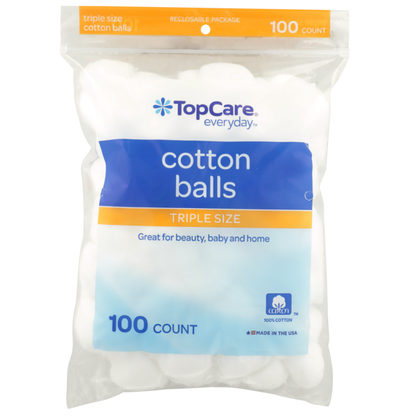 TopCare Cotton Balls Triple Size  DestGlow