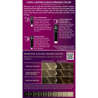 Schwarzkopf Keratin Hair Dye 6.0 Delicate Praline, Permanent Hair Color, 1 Use