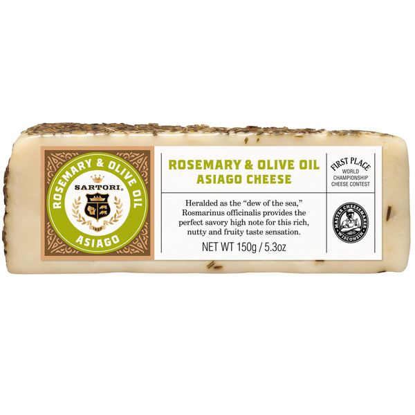 Sartori Cheese, Rosemary &amp; Olive Oil Asiago  DestGlow