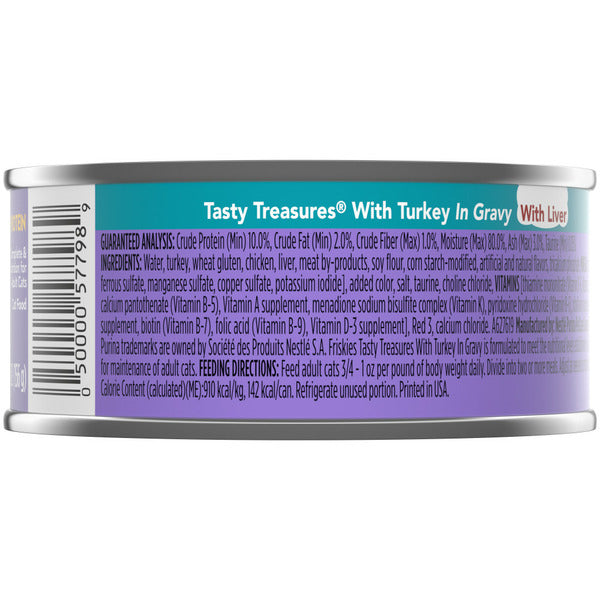 Purina Friskies Gravy Wet Cat Food, Tasty Treasures With Turkey &amp; Liver