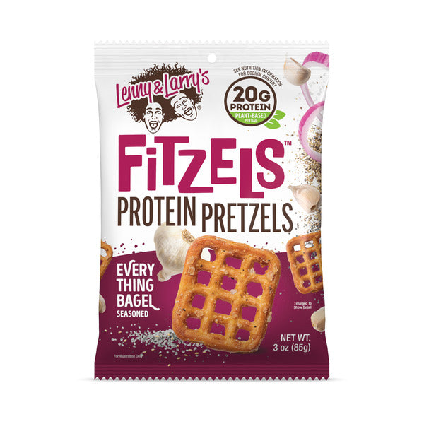 Lenny &amp; Larry Fitzels Protein Pretzels, Everything Bagel Seasoned  DestGlow