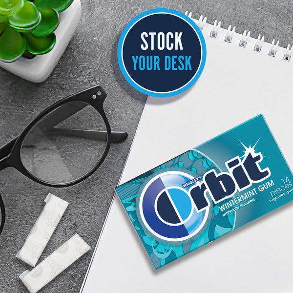 Orbit Gum Wintermint Sugar Free Chewing Gum Single Pack  DestGlow