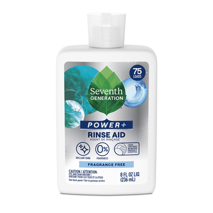 Seventh Generation Power+ Dishwasher Liquid Rinse Aid Free &amp; Clear