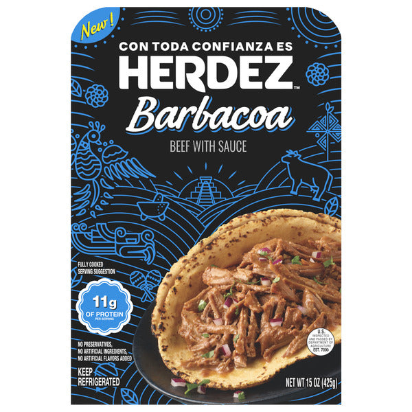 HERDEZ Fully Cooked Entree Beef Barbacoa, 15 OZ  DestGlow