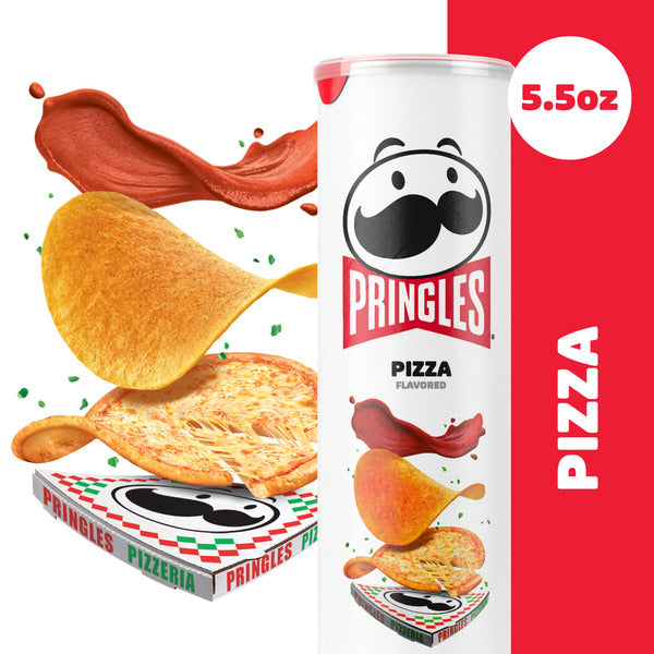 Pringles Pizza Potato Crisps Chips, Lunch Snacks, 5.5 oz  DestGlow