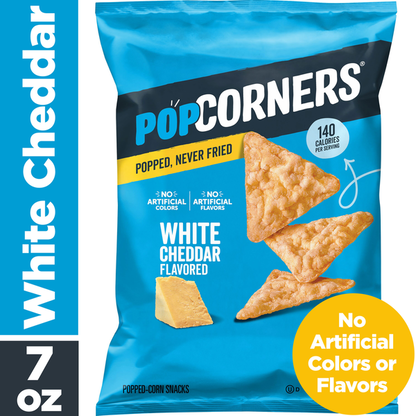 PopCorners Popped-Corn Snack, White Cheddar Flavored