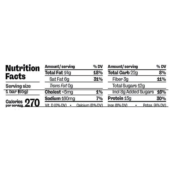 MUSH Peanut Butter Chocolate Chip Protein Bar  DestGlow