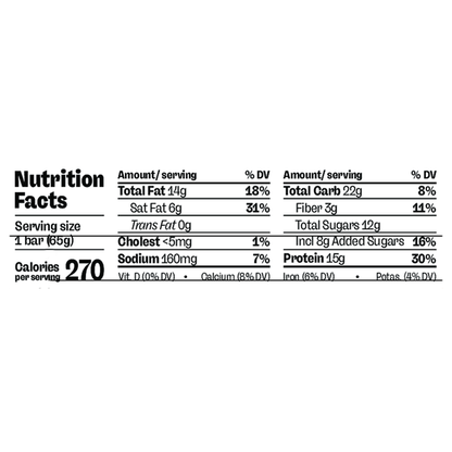 MUSH Peanut Butter Chocolate Chip Protein Bar  DestGlow