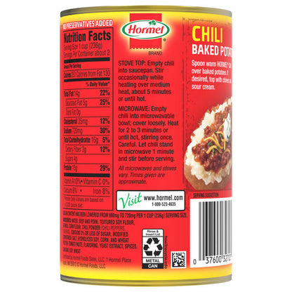 Hormel Less Sodium No Beans Chili