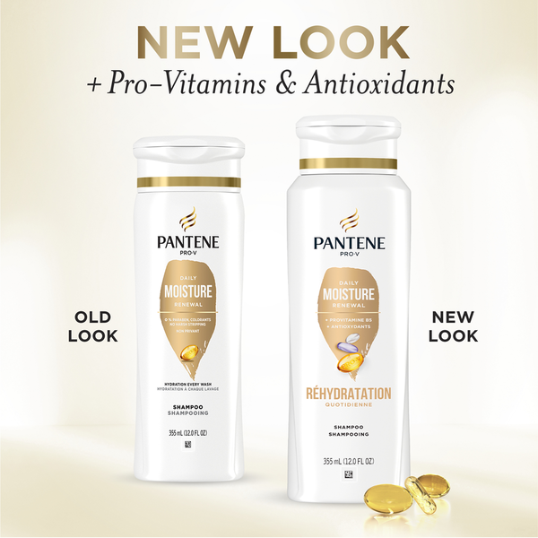 Pantene Shampoo, Pro V Daily Moisture Renewal for All Hair Types, Color Safe  DestGlow
