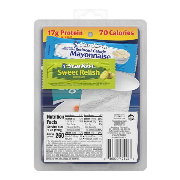 StarKist Lunch-To-Go Tuna Salad Kit Wild Caught Light Tuna in Water  DestGlow