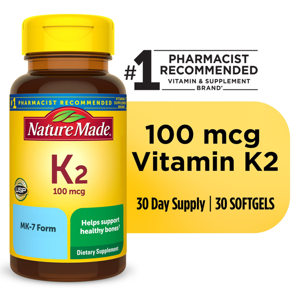 Nature Made Vitamin K2 100 mcg Softgels  DestGlow