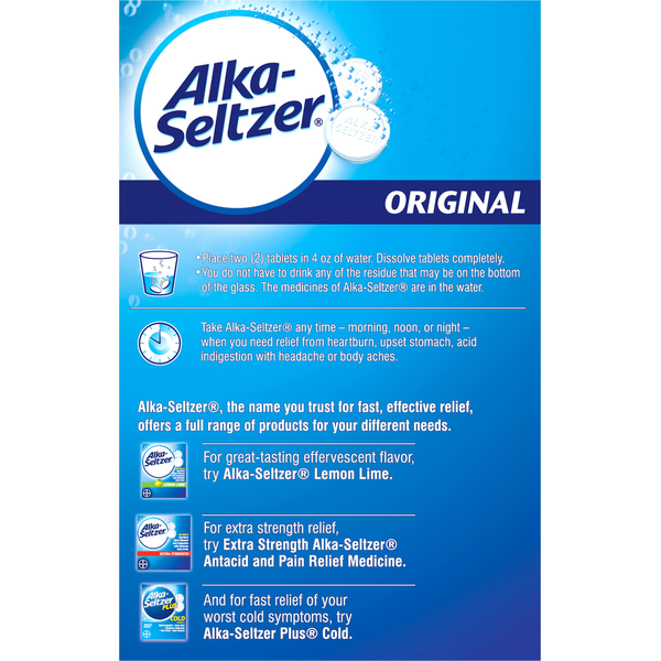 Alka-Seltzer Multi-Symptom Relief, Original, Effervescent Tablets  DestGlow