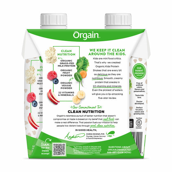 Orgain Organic Kids Nutritional Shake, 22 Vitamins &amp; Minerals - Chocolate  DestGlow