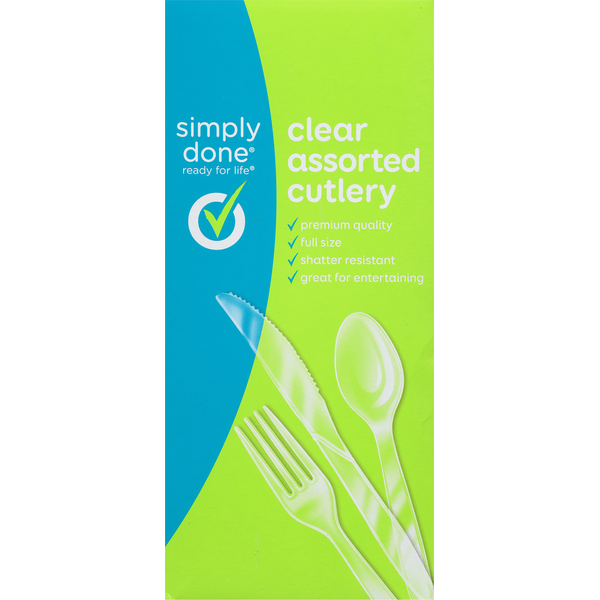 Simply Done Cutlery, Assorted, Clear  DestGlow
