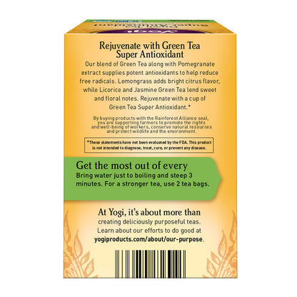 Yogi Tea Green Tea Super Antioxidant, Contains Caffeine