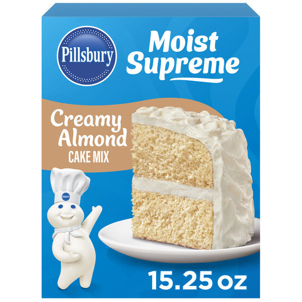 Pillsbury Moist Supreme Creamy Almond Cake Mix, 15.25 Oz Box
