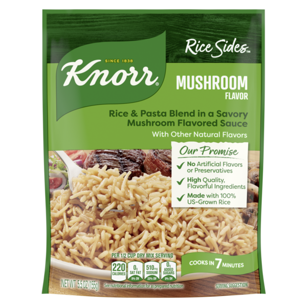 Knorr Rice Sides Mushroom Long Grain Rice And Vermicelli Pasta Blend  DestGlow