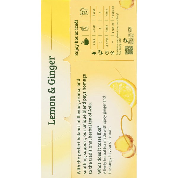 Twinings Tea Bags Lemon &amp; Ginger Herbal Tea Value Pack  DestGlow