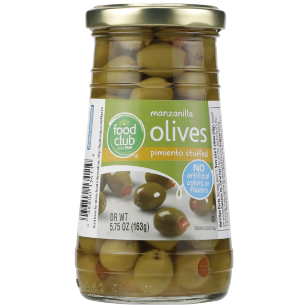 Food Club Manzanilla Olives Pimiento Stuffed  DestGlow
