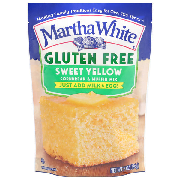 Martha White Sweet Yellow Gluten Free Cornbread Mix, 7 Oz Pouch  DestGlow