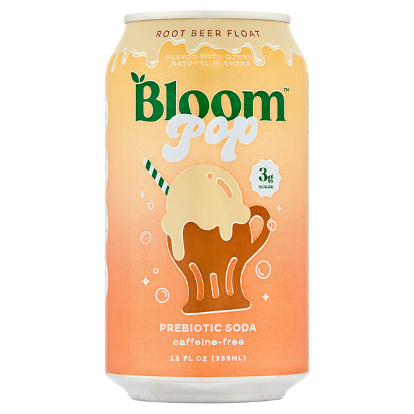 Bloom Root Beer Float Prebiotic Pop Soda  DestGlow