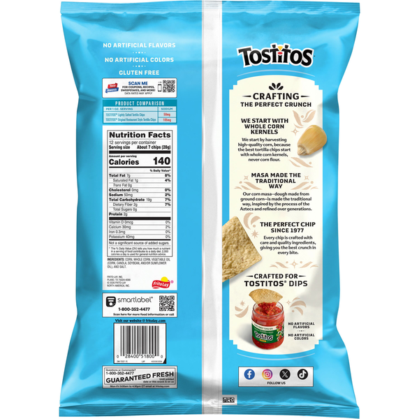 Tostitos Tortilla Chips Lightly Salted  DestGlow