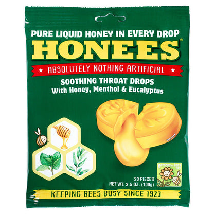 Honees Honey Menthol Eucalyptus Drops