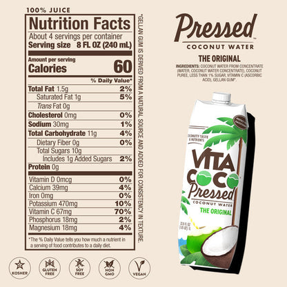 Vita Coco Pressed Coconut Water The Original